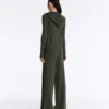 Pantaloni a gamba dritta in maglia a costine
