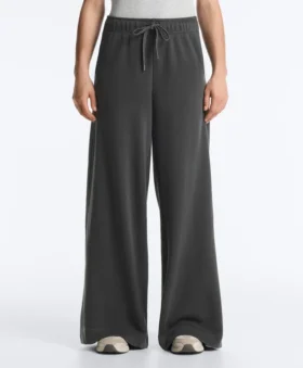 Pantaloni a gamba dritta in misto cotone e pile Pantaloni a gamba dritta in misto cotone e pile