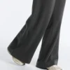 Pantaloni a gamba dritta in misto cotone e pile