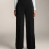 Pantaloni a gamba dritta in modal con piega
