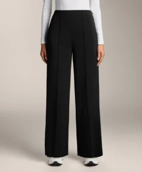 Pantaloni a gamba dritta in modal con piega Pantaloni a gamba dritta in modal con piega