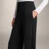 Pantaloni a gamba dritta in modal con piega