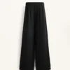 Pantaloni a gamba dritta in modal con piega