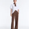 Pantaloni a gamba dritta in modal Soft Touch con bordino