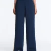 Pantaloni a gamba dritta in twill con nastro laterale