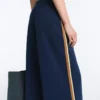 Pantaloni a gamba dritta in twill con nastro laterale