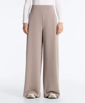 Pantaloni a gamba larga a righe in modal Soft Touch Pantaloni a gamba larga a righe in modal Soft Touch