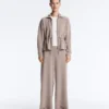 Pantaloni a gamba larga a righe in modal Soft Touch