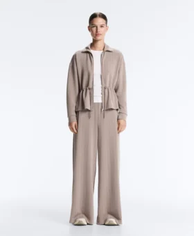 Pantaloni a gamba larga a righe in modal Soft Touch Pantaloni a gamba larga a righe in modal Soft Touch