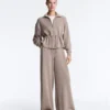 Pantaloni a gamba larga a righe in modal Soft Touch