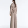 Pantaloni a gamba larga a righe in modal Soft Touch