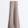 Pantaloni a gamba larga a righe in modal Soft Touch