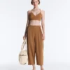 Pantaloni a gamba larga a vita alta Light Touch