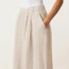 Pantaloni a gamba larga in 100% lino