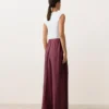 Pantaloni a gamba larga in 100% lino