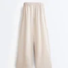 Pantaloni a gamba larga in 100% lino