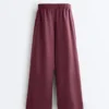 Pantaloni a gamba larga in 100% lino