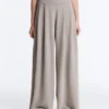 Pantaloni a gamba larga in modal Soft Touch con dettaglio a corsetto Pantaloni a gamba larga in modal Soft Touch con dettaglio a corsetto
