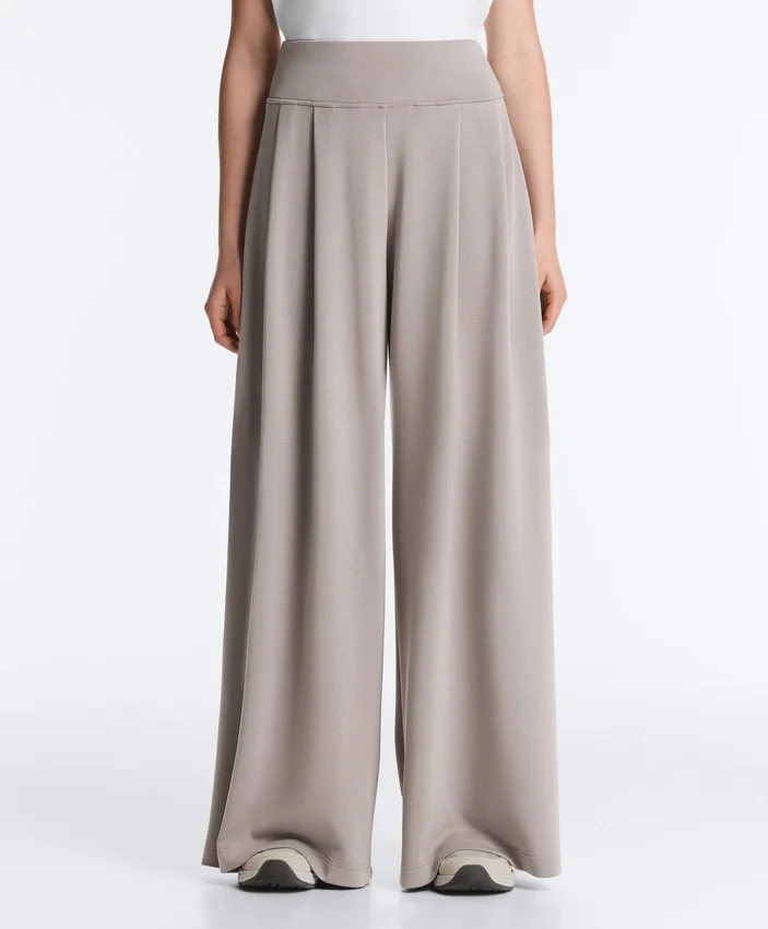 Pantaloni a gamba larga in modal Soft Touch con dettaglio a corsetto Pantaloni a gamba larga in modal Soft Touch con dettaglio a corsetto