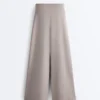 Pantaloni a gamba larga in modal Soft Touch con dettaglio a corsetto Pantaloni a gamba larga in modal Soft Touch con dettaglio a corsetto