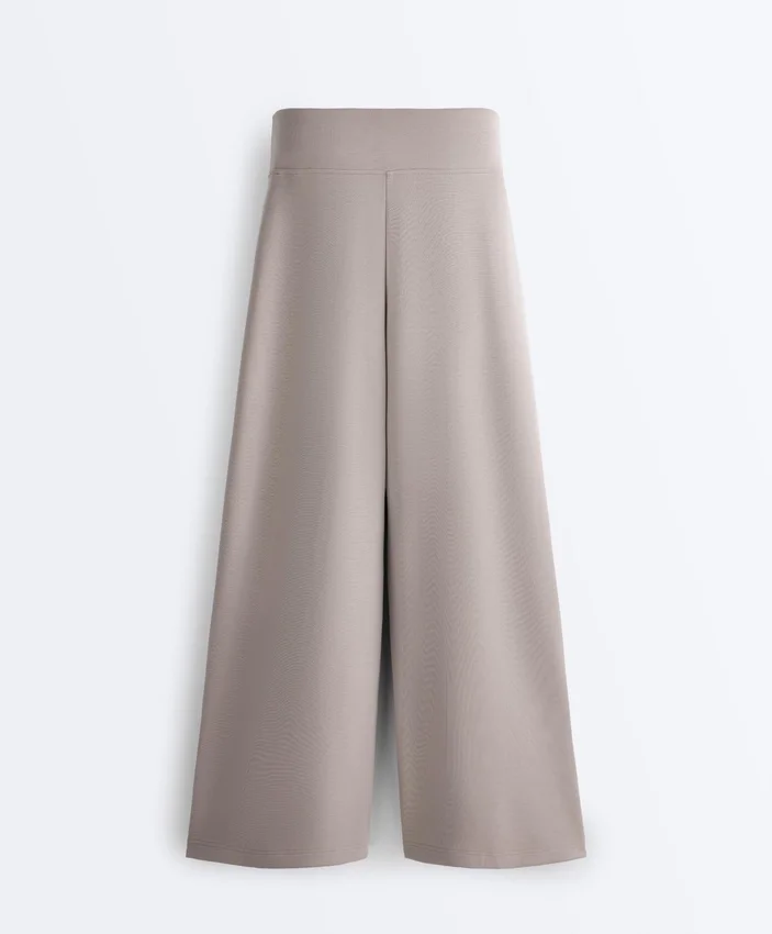 Pantaloni a gamba larga in modal Soft Touch con dettaglio a corsetto Pantaloni a gamba larga in modal Soft Touch con dettaglio a corsetto