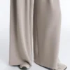 Pantaloni a gamba larga in modal Soft Touch con dettaglio a corsetto Pantaloni a gamba larga in modal Soft Touch con dettaglio a corsetto