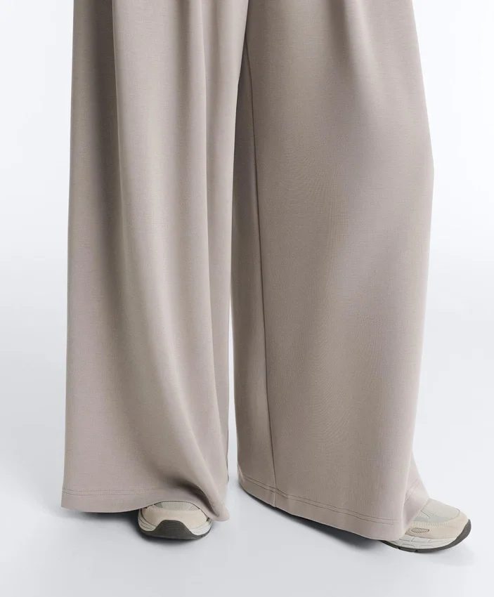 Pantaloni a gamba larga in modal Soft Touch con dettaglio a corsetto Pantaloni a gamba larga in modal Soft Touch con dettaglio a corsetto