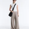 Pantaloni a gamba larga in modal Soft Touch con dettaglio a corsetto Pantaloni a gamba larga in modal Soft Touch con dettaglio a corsetto