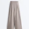 Pantaloni a gamba larga in modal Soft Touch con dettaglio a corsetto Pantaloni a gamba larga in modal Soft Touch con dettaglio a corsetto