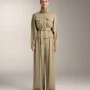 Pantaloni a gamba larga in modal Soft Touch con dettaglio a pieghe in vita Pantaloni a gamba larga in modal Soft Touch con dettaglio a pieghe in vita