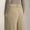 Pantaloni a gamba larga in modal Soft Touch con dettaglio a pieghe in vita Pantaloni a gamba larga in modal Soft Touch con dettaglio a pieghe in vita