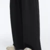 Pantaloni a gamba larga in modal Soft Touch con dettaglio a pieghe in vita Pantaloni a gamba larga in modal Soft Touch con dettaglio a pieghe in vita