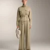 Pantaloni a gamba larga in modal Soft Touch con dettaglio a pieghe in vita Pantaloni a gamba larga in modal Soft Touch con dettaglio a pieghe in vita