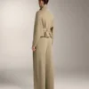 Pantaloni a gamba larga in modal Soft Touch con dettaglio a pieghe in vita Pantaloni a gamba larga in modal Soft Touch con dettaglio a pieghe in vita