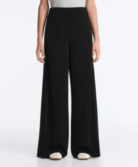 Pantaloni a gamba larga in modal Soft Touch con orlo a giorno
