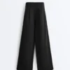 Pantaloni a gamba larga in modal Soft Touch con orlo a giorno Pantaloni a gamba larga in modal Soft Touch con orlo a giorno