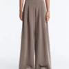 Pantaloni a gamba larga in modal Soft Touch con vita a corsetto Pantaloni a gamba larga in modal Soft Touch con vita a corsetto
