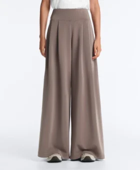 Pantaloni a gamba larga in modal Soft Touch con vita a corsetto