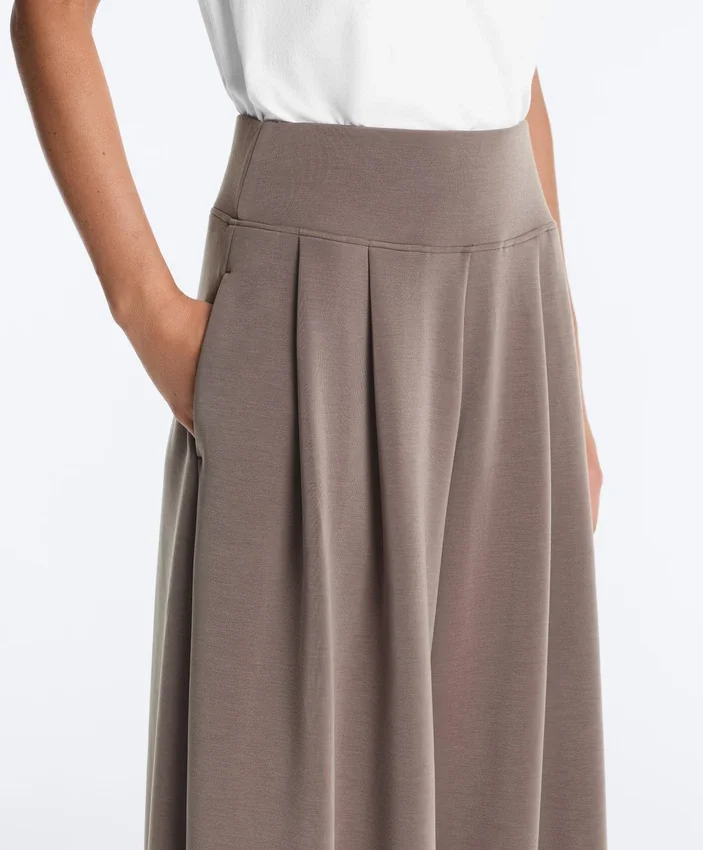 Pantaloni a gamba larga in modal Soft Touch con vita a corsetto Pantaloni a gamba larga in modal Soft Touch con vita a corsetto