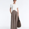 Pantaloni a gamba larga in modal Soft Touch con vita a corsetto Pantaloni a gamba larga in modal Soft Touch con vita a corsetto