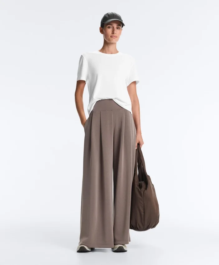 Pantaloni a gamba larga in modal Soft Touch con vita a corsetto Pantaloni a gamba larga in modal Soft Touch con vita a corsetto