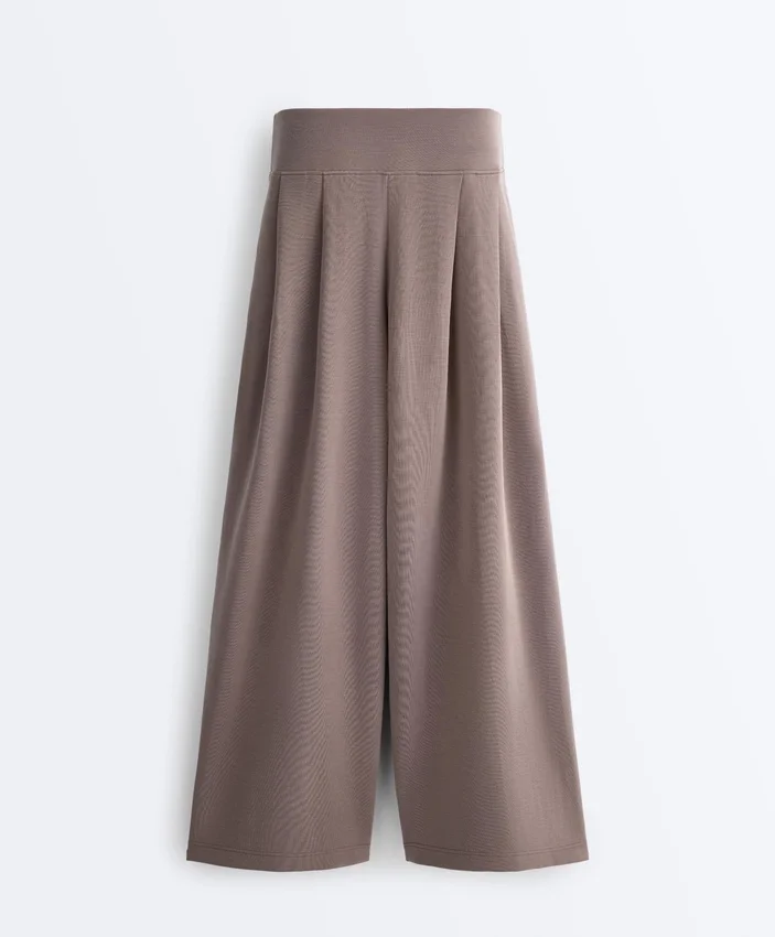 Pantaloni a gamba larga in modal Soft Touch con vita a corsetto Pantaloni a gamba larga in modal Soft Touch con vita a corsetto