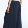 Pantaloni a gamba larga in piqué di cotone Pantaloni a gamba larga in piqué di cotone