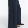 Pantaloni a gamba larga in piqué di cotone Pantaloni a gamba larga in piqué di cotone