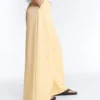 Pantaloni a gamba larga in piqué di cotone Pantaloni a gamba larga in piqué di cotone