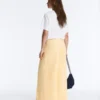Pantaloni a gamba larga in piqué di cotone Pantaloni a gamba larga in piqué di cotone