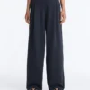 Pantaloni a gamba larga in piqué di cotone gessato Pantaloni a gamba larga in piqué di cotone gessato
