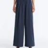 Pantaloni a gamba larga in popeline 100% cotone Pantaloni a gamba larga in popeline 100% cotone