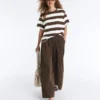Pantaloni a gamba larga in popeline 100% cotone Pantaloni a gamba larga in popeline 100% cotone