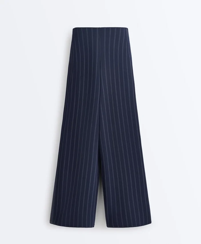 Pantaloni a gamba larga Soft Touch con piega laterale e in modal Pantaloni a gamba larga Soft Touch con piega laterale e in modal